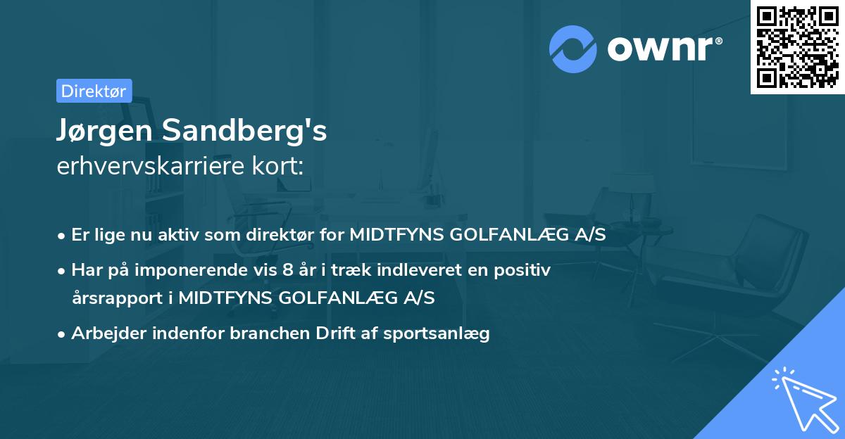 Jørgen Sandberg's erhvervskarriere kort