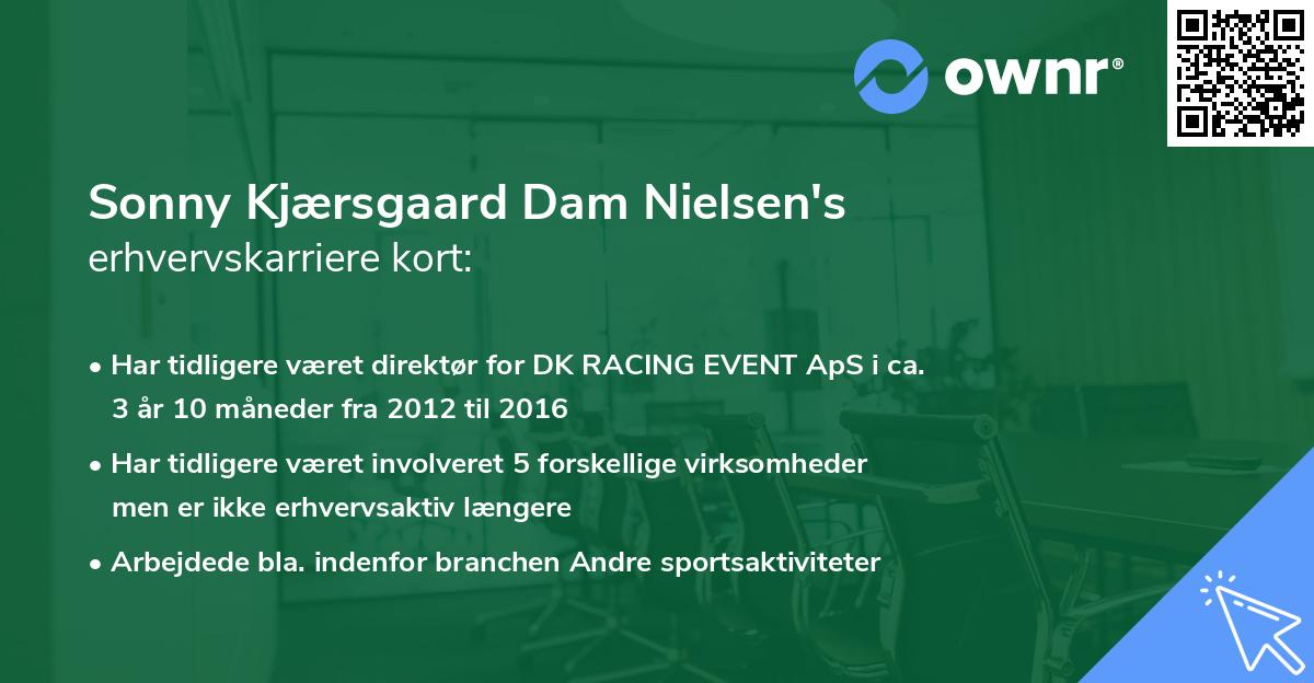 Sonny Kjærsgaard Dam Nielsen's erhvervskarriere kort
