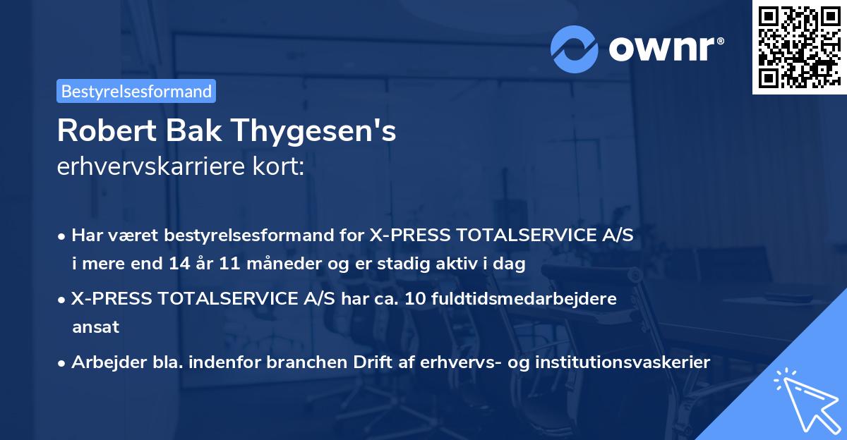 Robert Bak Thygesen's erhvervskarriere kort