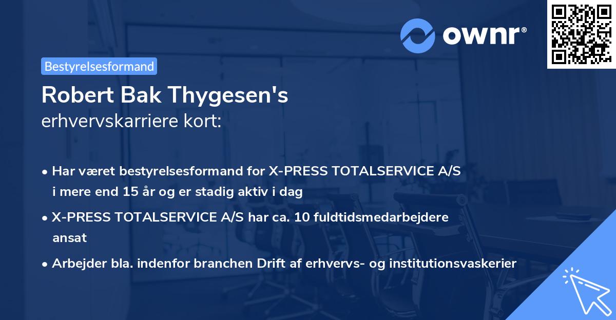 Robert Bak Thygesen's erhvervskarriere kort