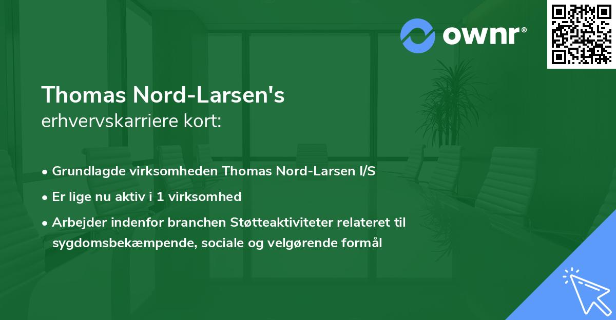 Thomas Nord-Larsen's erhvervskarriere kort