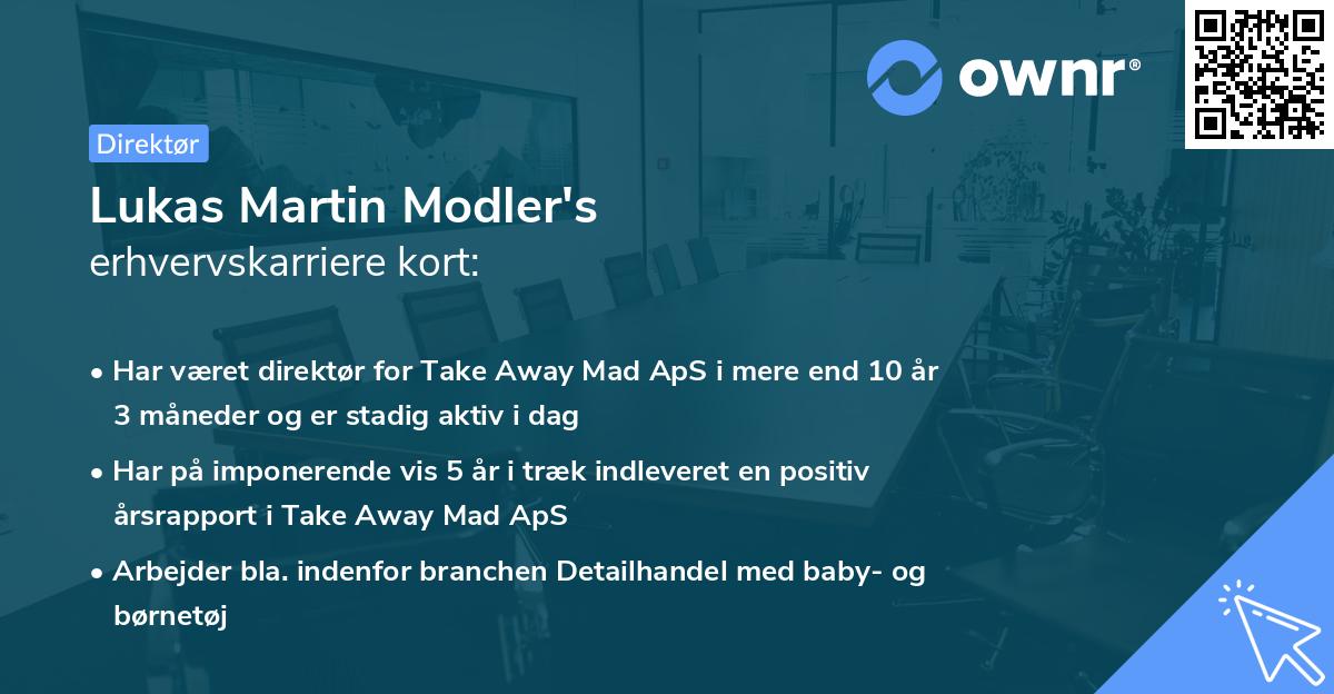 Lukas Martin Modler's erhvervskarriere kort