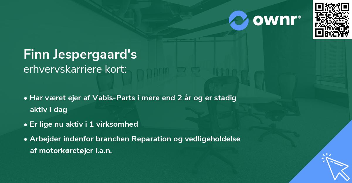 Finn Jespergaard's erhvervskarriere kort