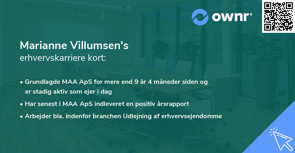 Marianne Villumsen's erhvervskarriere kort