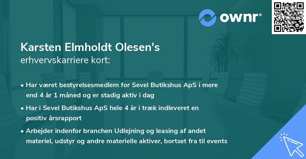 Karsten Elmholdt Olesen's erhvervskarriere kort