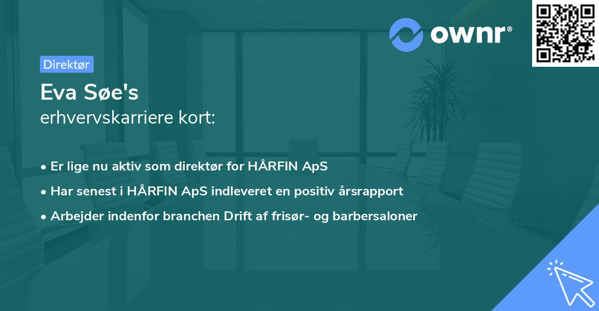 Eva Søe's erhvervskarriere kort