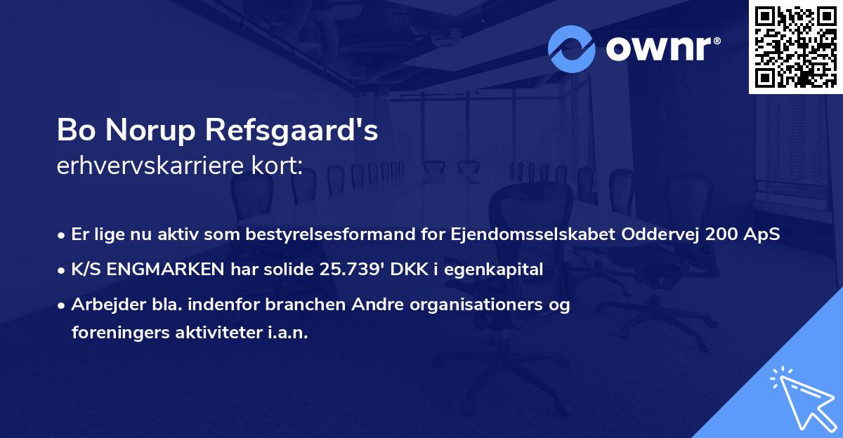 Bo Norup Refsgaard's erhvervskarriere kort