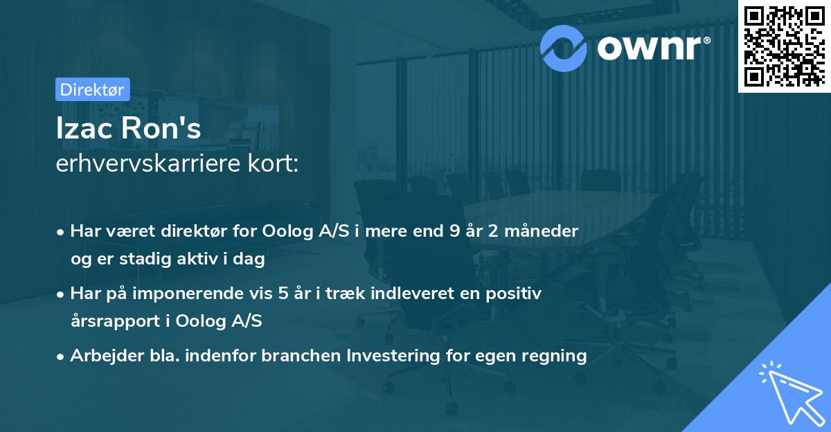 Izac Ron's erhvervskarriere kort