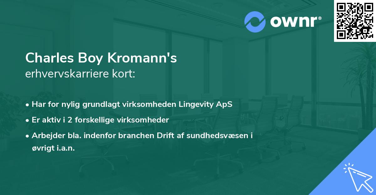 Charles Boy Kromann's erhvervskarriere kort