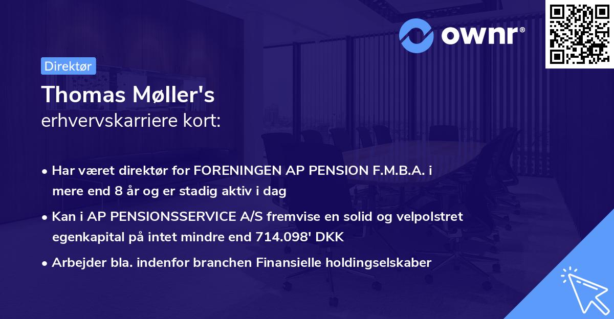 Thomas Møller's erhvervskarriere kort