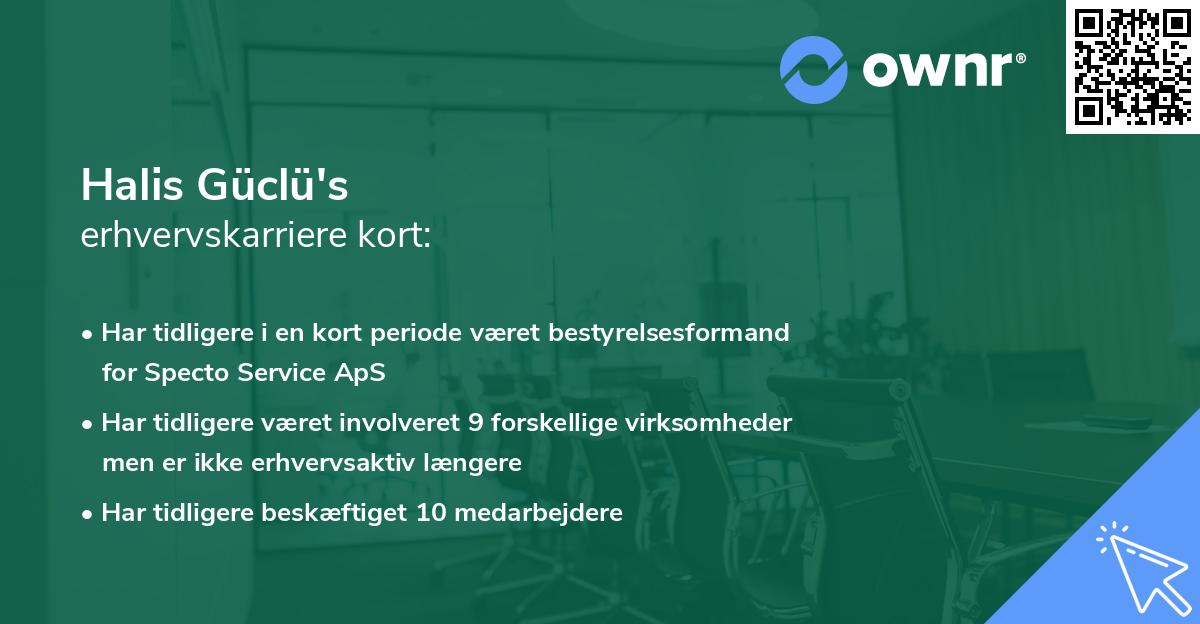 Halis Güclü's erhvervskarriere kort