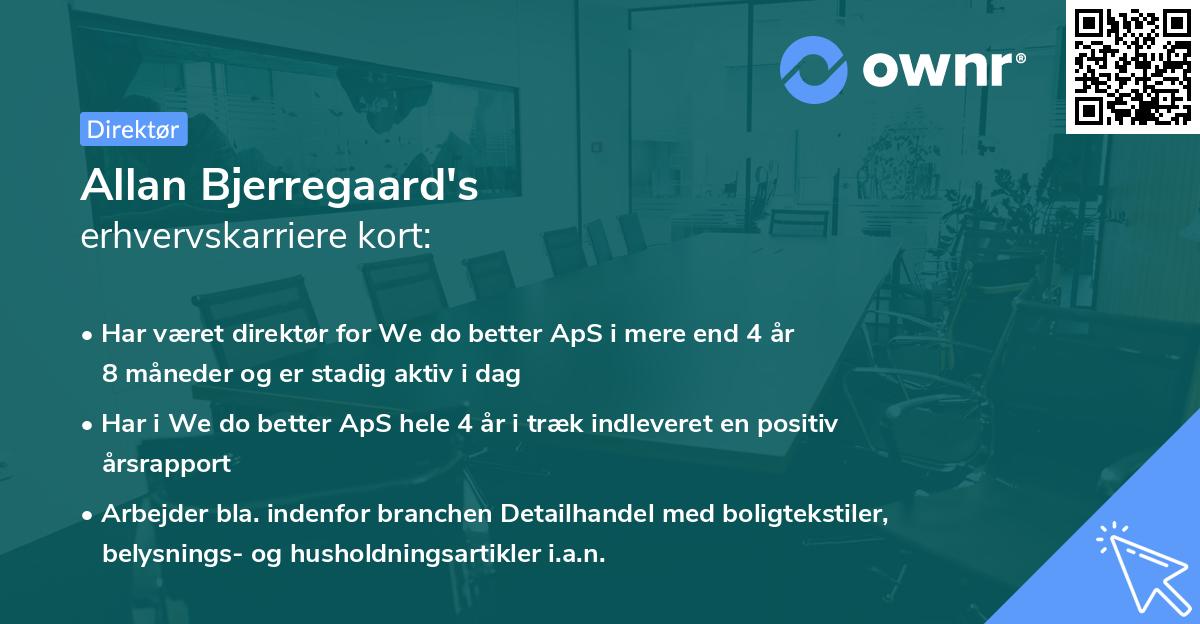 Allan Bjerregaard's erhvervskarriere kort