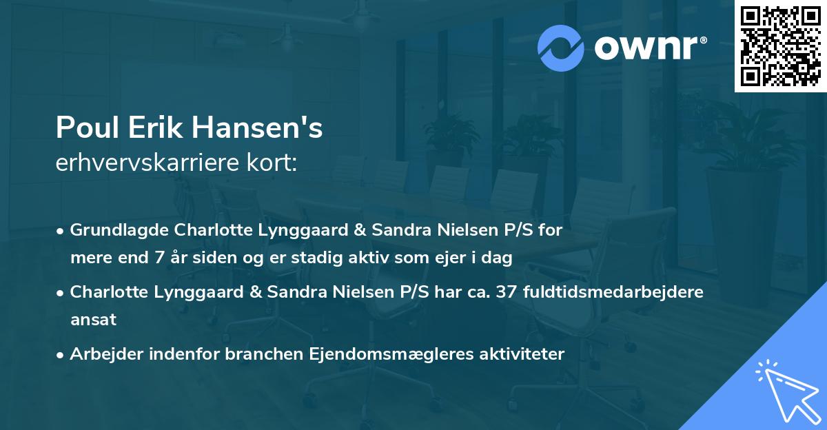 Poul Erik Hansen's erhvervskarriere kort