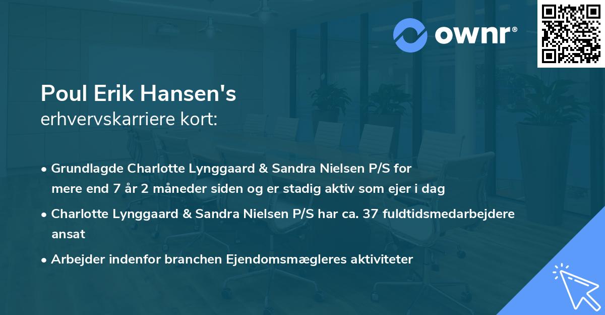 Poul Erik Hansen's erhvervskarriere kort