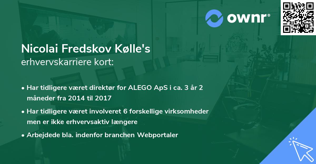 Nicolai Fredskov Kølle's erhvervskarriere kort