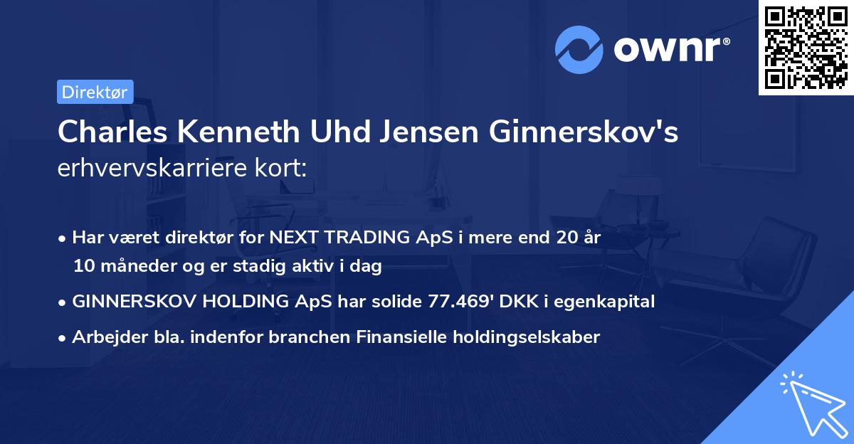 Charles Kenneth Uhd Jensen Ginnerskov's erhvervskarriere kort
