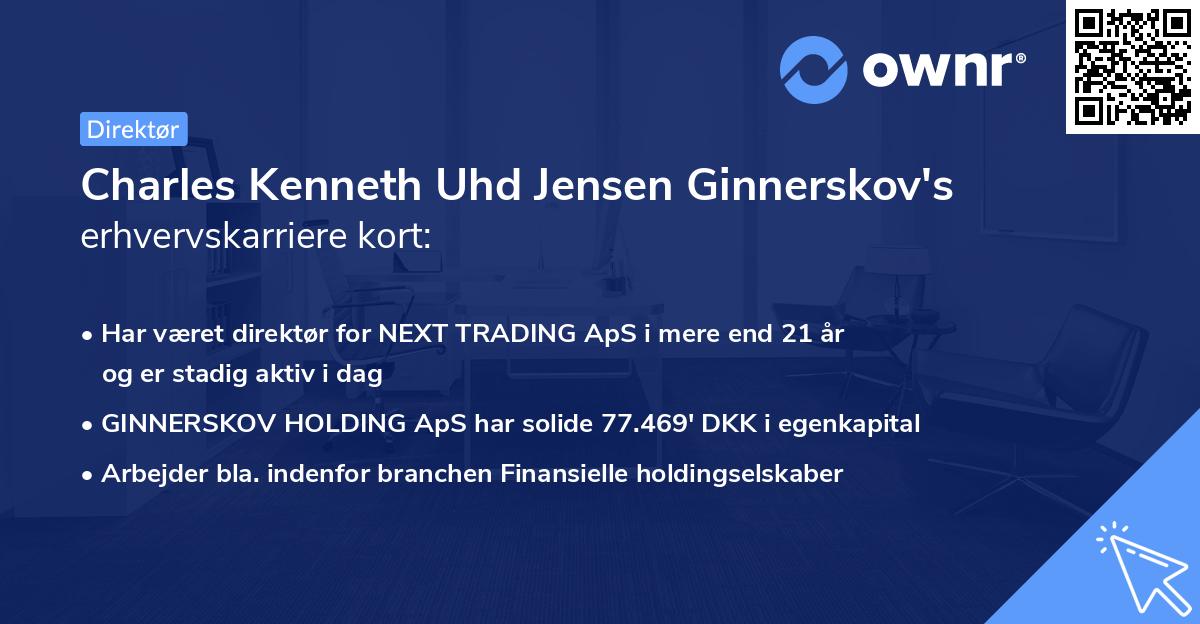 Charles Kenneth Uhd Jensen Ginnerskov's erhvervskarriere kort