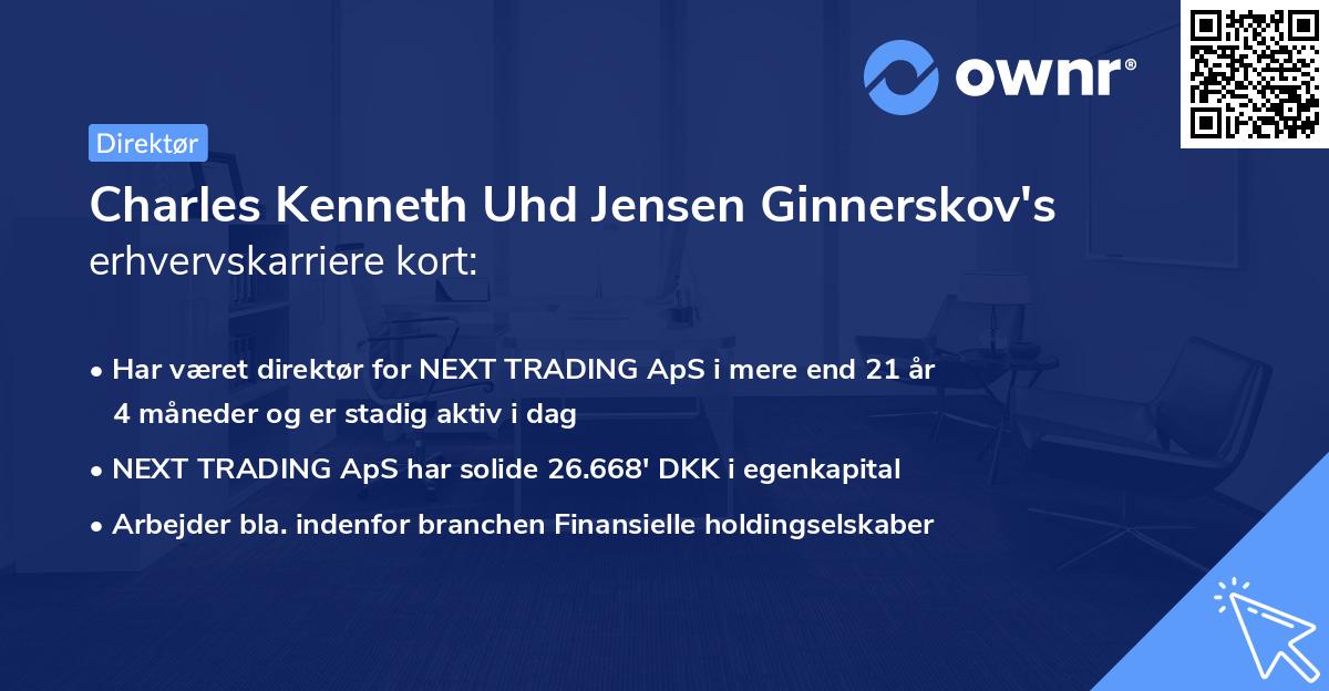 Charles Kenneth Uhd Jensen Ginnerskov's erhvervskarriere kort