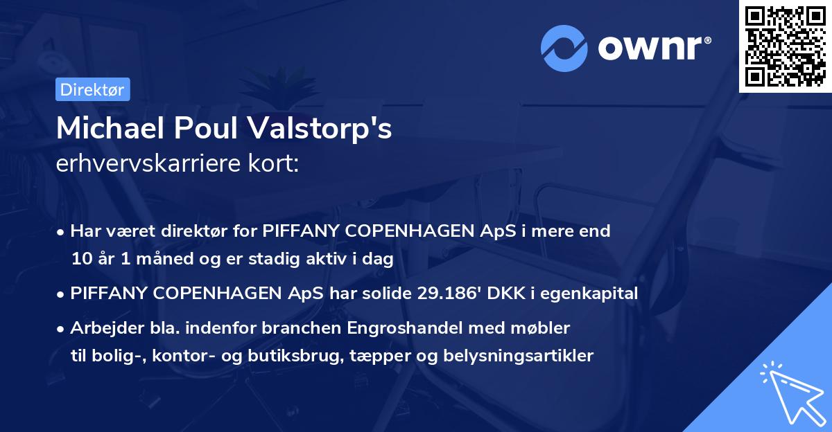 Michael Poul Valstorp's erhvervskarriere kort