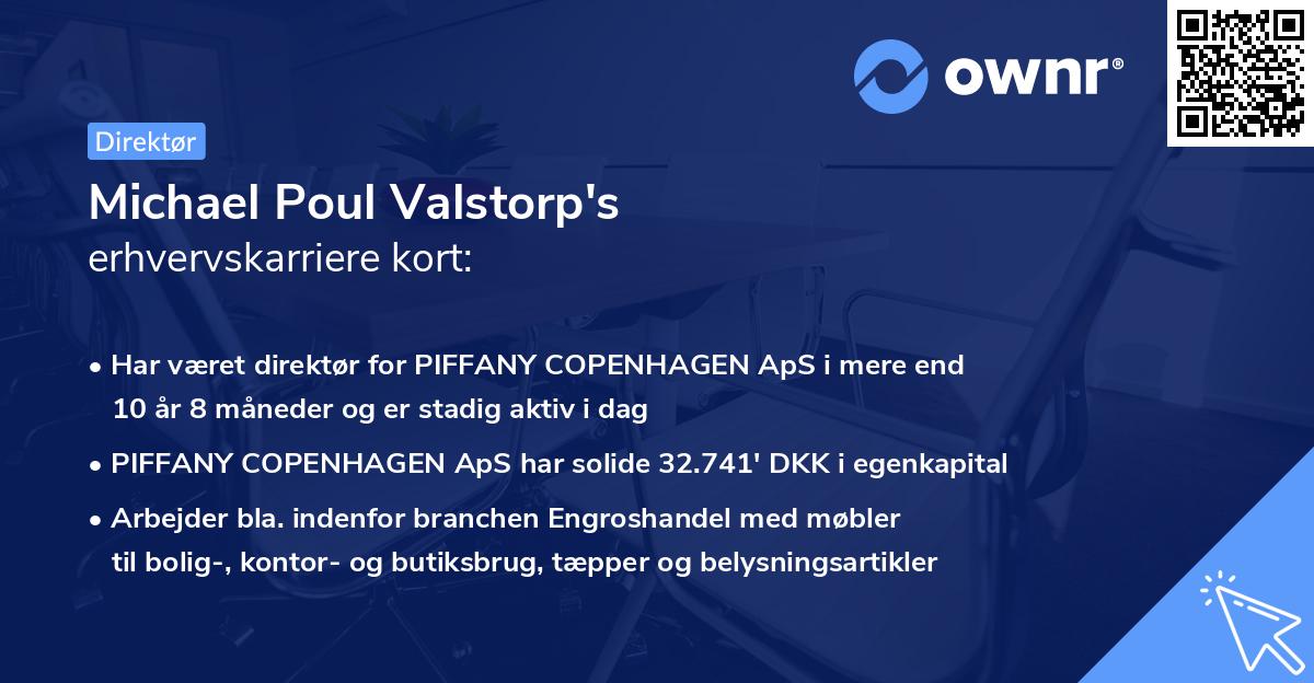 Michael Poul Valstorp's erhvervskarriere kort