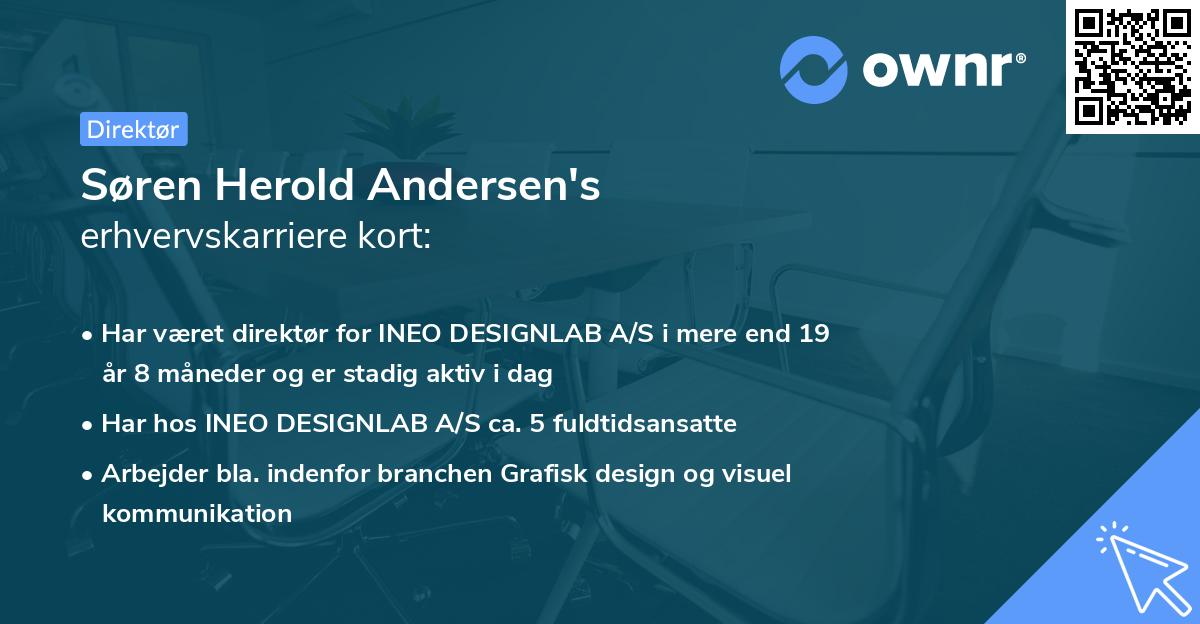 Søren Herold Andersen's erhvervskarriere kort