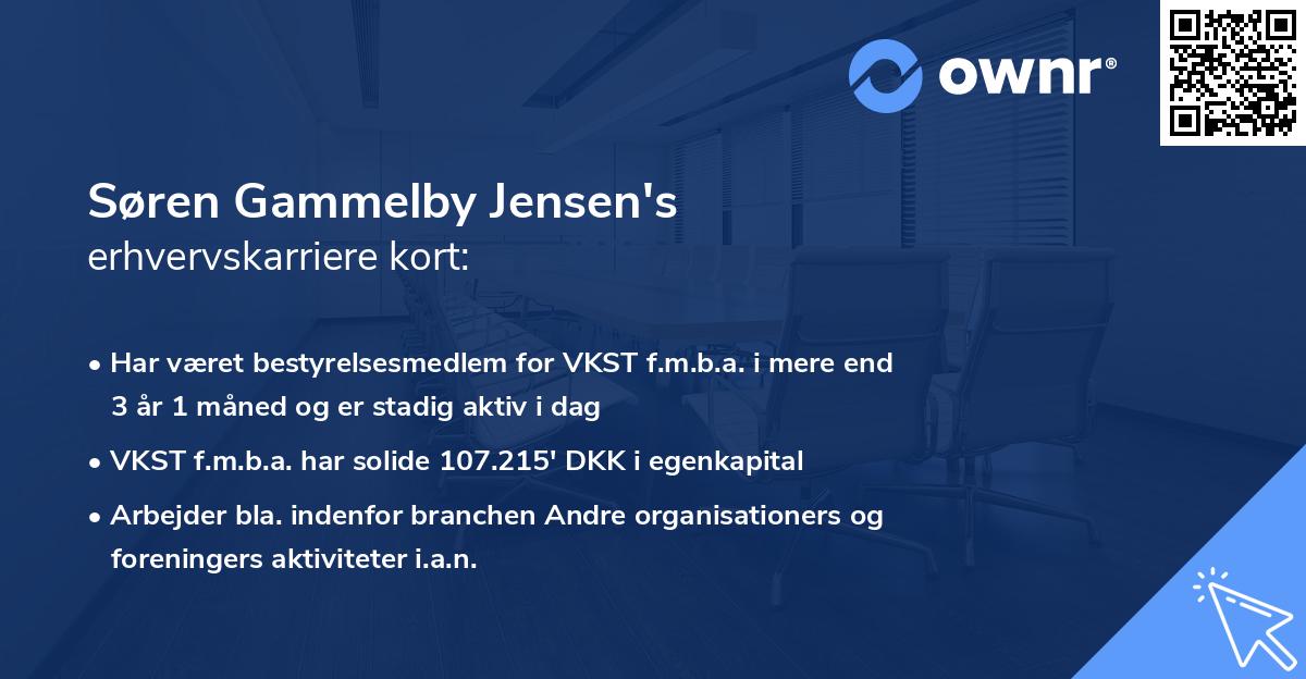 Søren Gammelby Jensen's erhvervskarriere kort