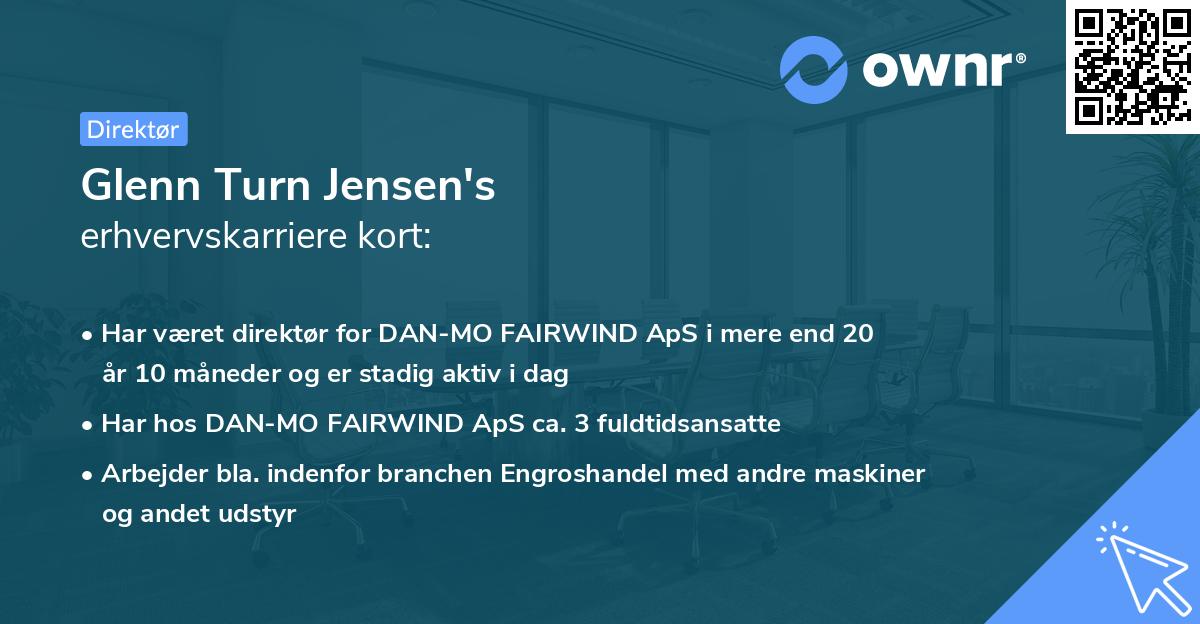 Glenn Turn Jensen's erhvervskarriere kort