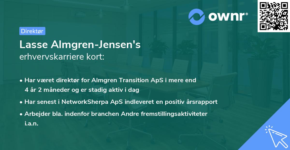 Lasse Almgren-Jensen's erhvervskarriere kort