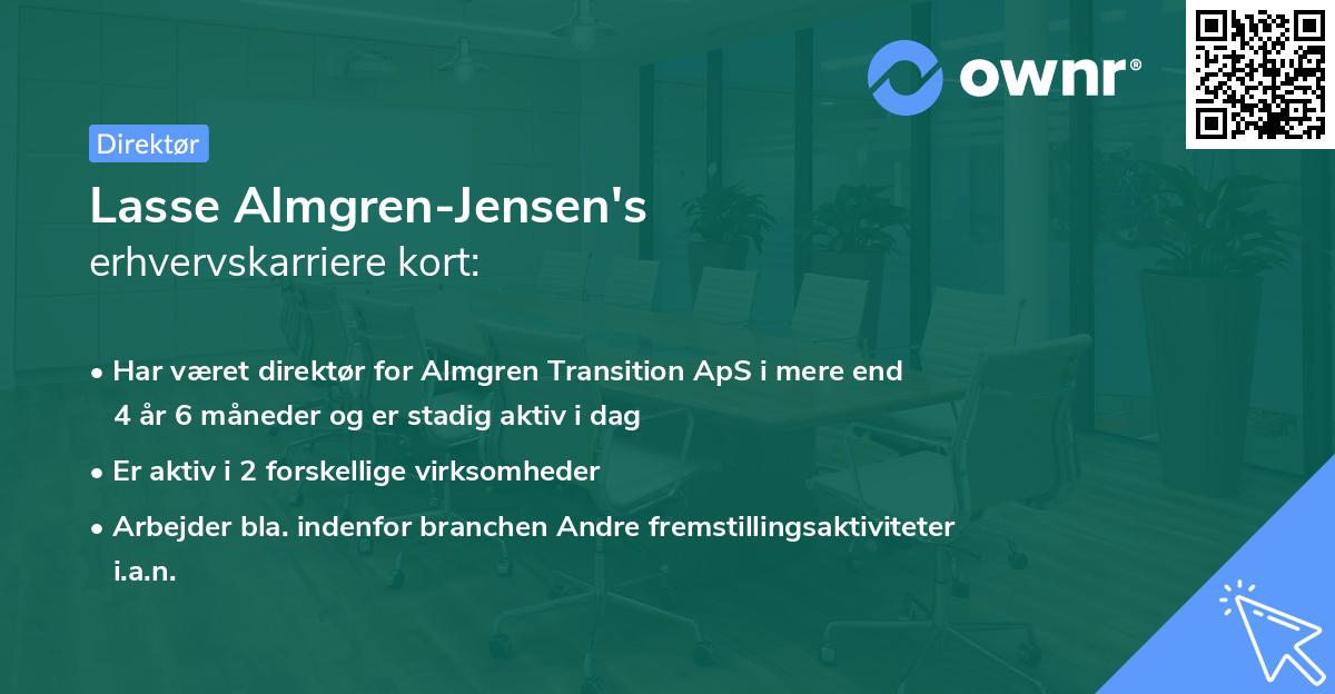 Lasse Almgren-Jensen's erhvervskarriere kort