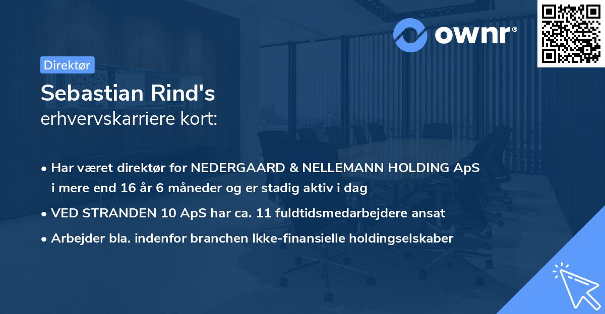 Sebastian Rind's erhvervskarriere kort