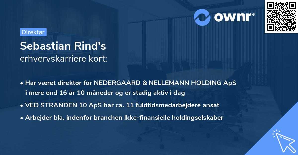 Sebastian Rind's erhvervskarriere kort