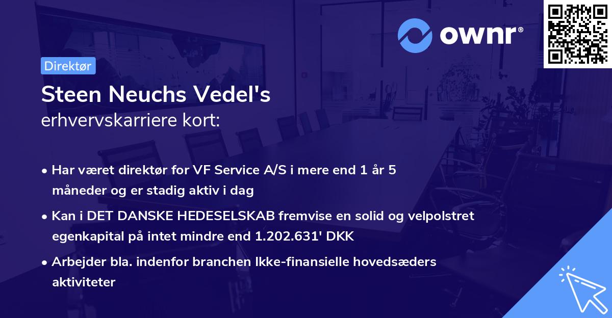 Steen Neuchs Vedel's erhvervskarriere kort
