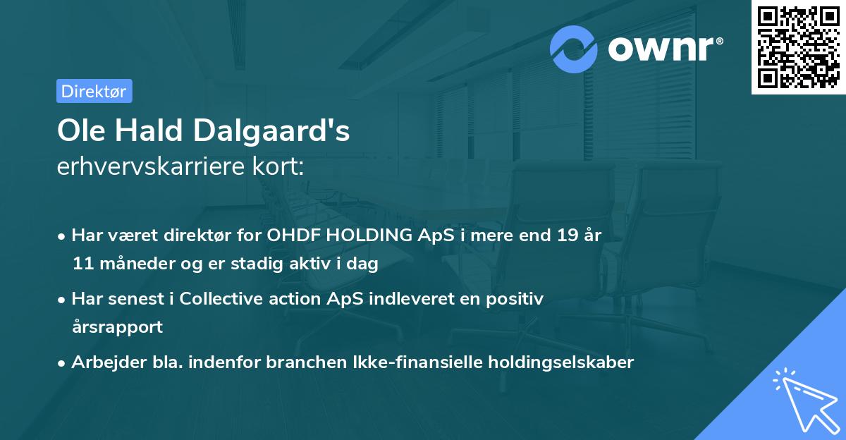 Ole Hald Dalgaard's erhvervskarriere kort