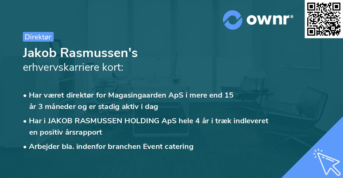 Jakob Rasmussen's erhvervskarriere kort