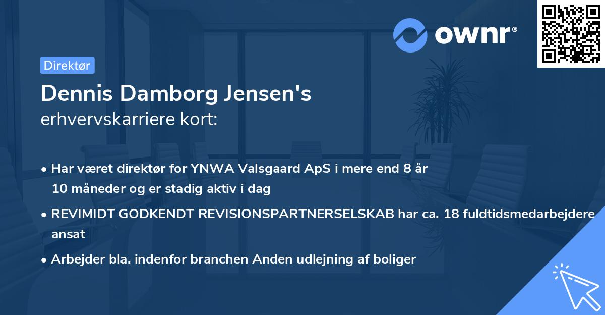 Dennis Damborg Jensen's erhvervskarriere kort