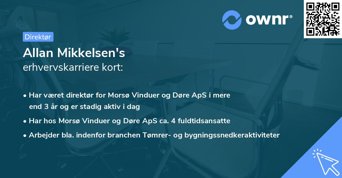 Allan Mikkelsen's erhvervskarriere kort