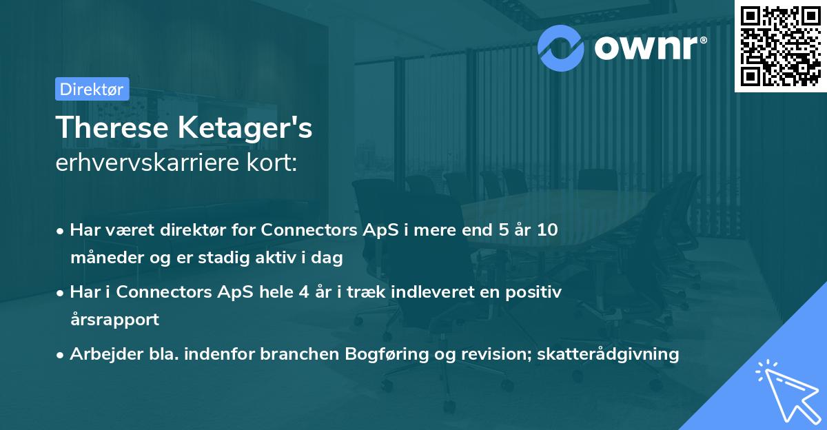 Therese Ketager's erhvervskarriere kort