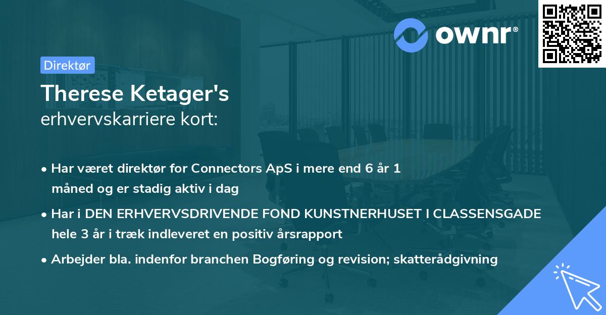 Therese Ketager's erhvervskarriere kort