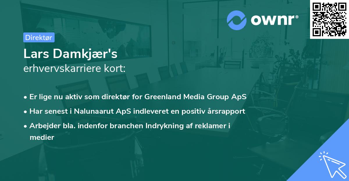 Lars Damkjær's erhvervskarriere kort