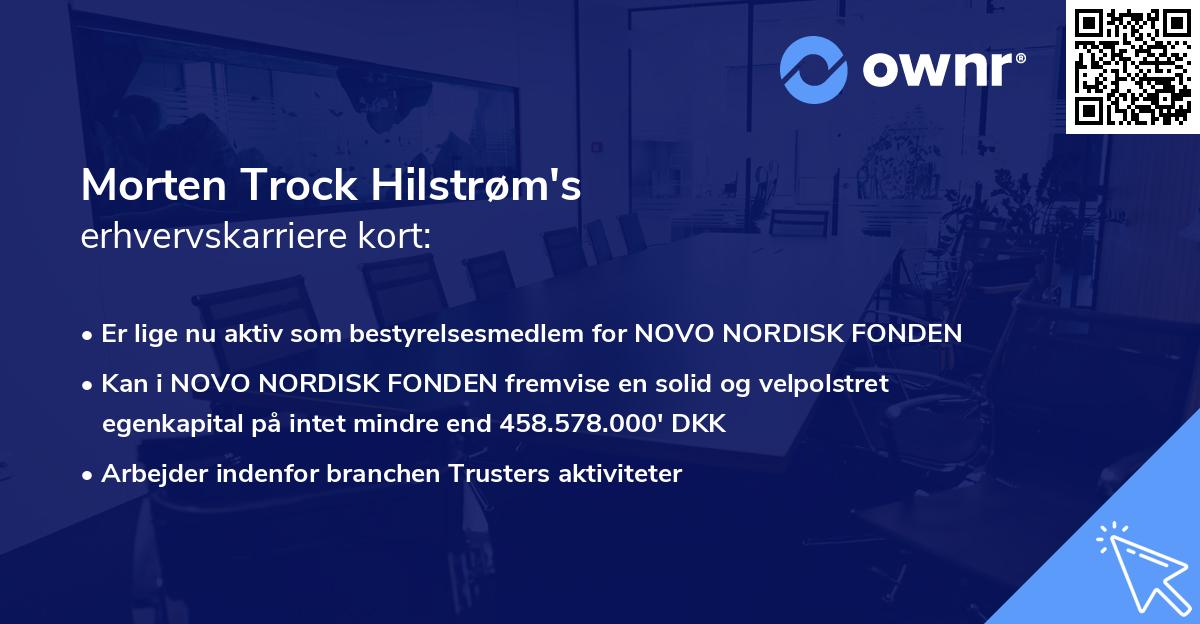 Morten Trock Hilstrøm's erhvervskarriere kort