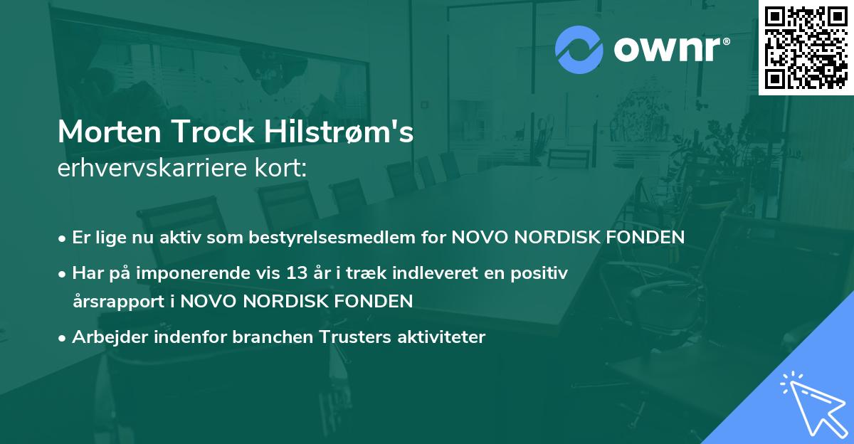 Morten Trock Hilstrøm's erhvervskarriere kort