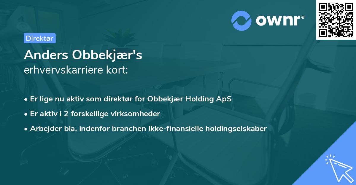 Anders Obbekjær's erhvervskarriere kort