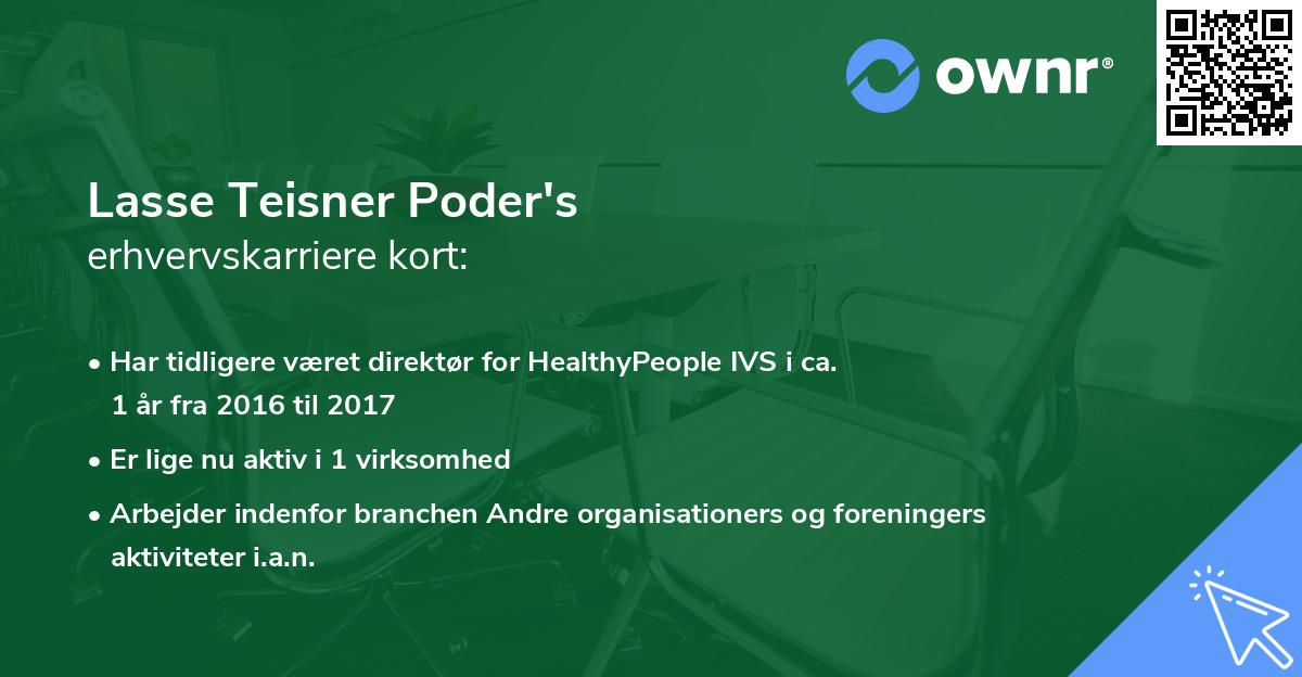 Lasse Teisner Poder's erhvervskarriere kort
