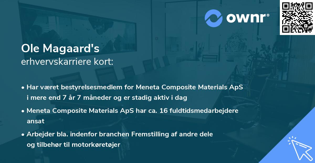 Ole Magaard's erhvervskarriere kort
