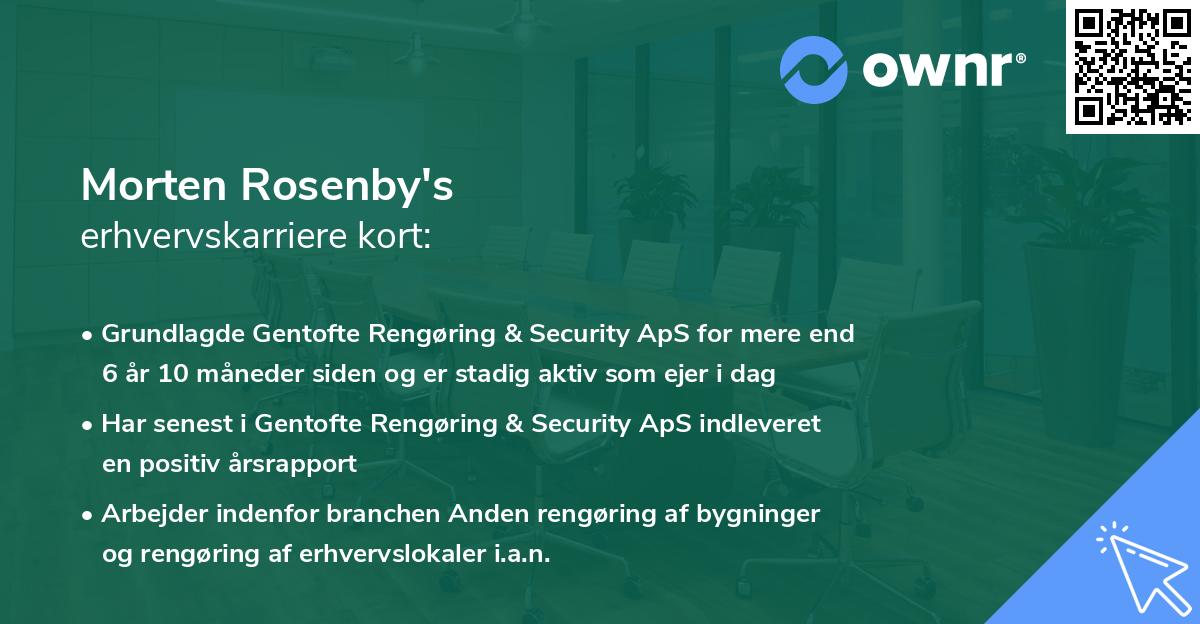Morten Rosenby's erhvervskarriere kort