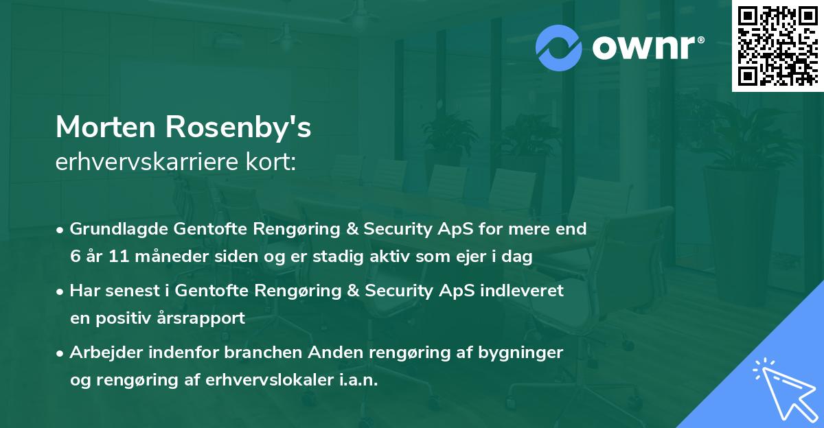 Morten Rosenby's erhvervskarriere kort