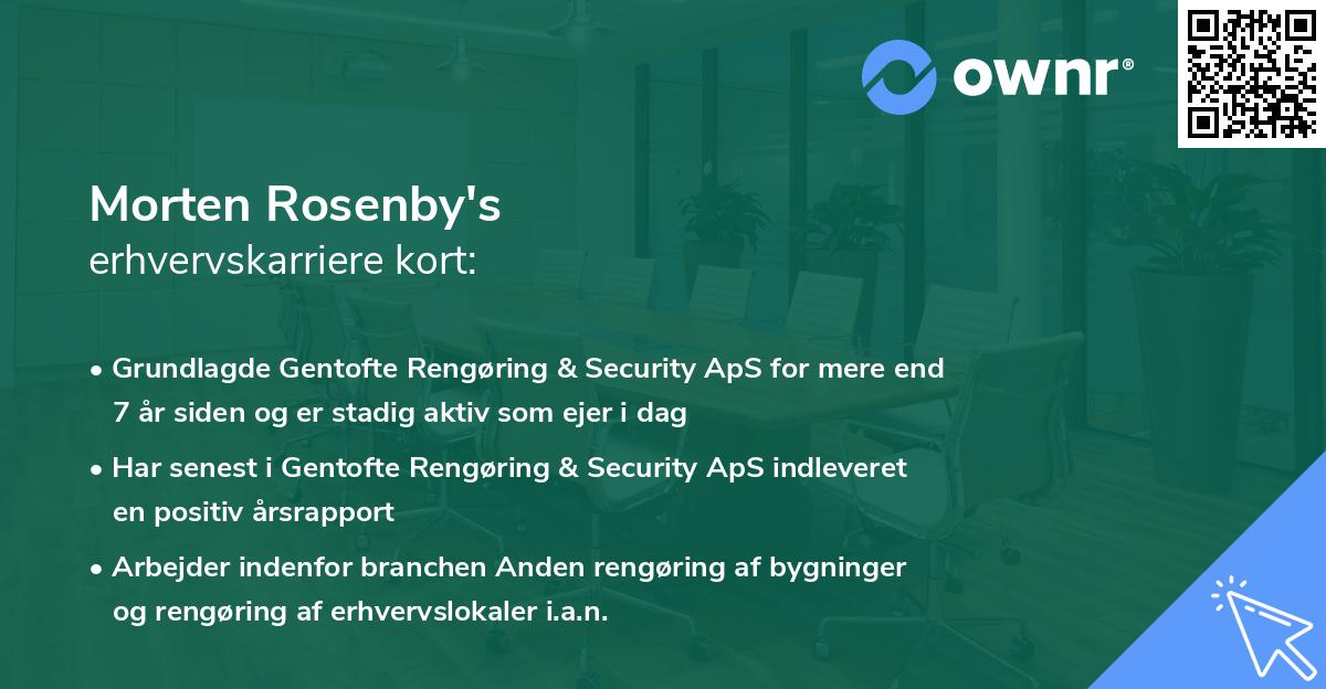 Morten Rosenby's erhvervskarriere kort