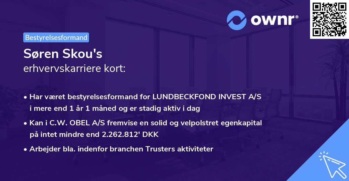 Søren Skou's erhvervskarriere kort