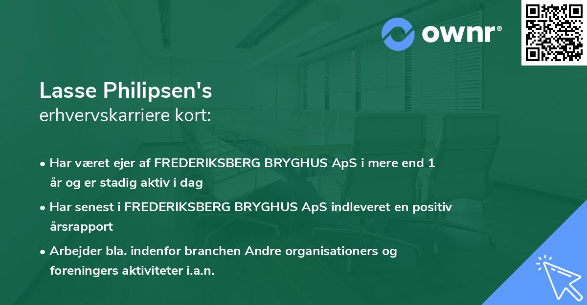 Lasse Philipsen's erhvervskarriere kort