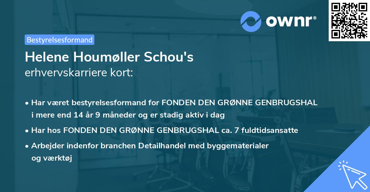 Helene Houmøller Schou's erhvervskarriere kort